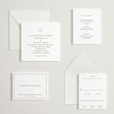 "Perriand" - Letterpress Rehearsal Dinner Cards in Cacao Bean by Megan Davis - Invitation Suite
