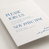 "Clarity" - Letterpress Rehearsal Dinner Cards in Sapphire by Heather Cairl - Detail