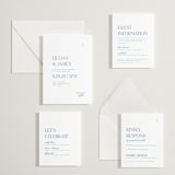 "Clarity" - Letterpress Rehearsal Dinner Cards in Marine Blue by Heather Cairl - Invitation Suite