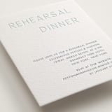 "Juniper" - Letterpress Rehearsal Dinner Cards in Turquoise by Blustery August - Detail