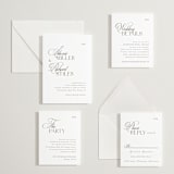 "Sibonie" - Letterpress Rehearsal Dinner Cards in Cacao Bean by Melanie Kosuge - Invitation Suite