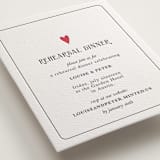 "Red Hearts" - Letterpress Rehearsal Dinner Cards in Scarlet by Helena Vitto - Detail