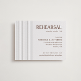 "Stripes" - Letterpress Rehearsal Dinner Cards in Burnt Sienna by Kelly Watkins - Front