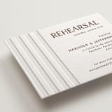 "Stripes" - Letterpress Rehearsal Dinner Cards in Burnt Sienna by Kelly Watkins - Detail