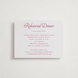 "Modernne" - Letterpress Rehearsal Dinner Cards in Merlot by Carolyn MacLaren - Front