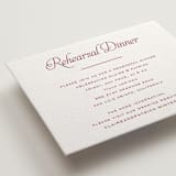 "Modernne" - Letterpress Rehearsal Dinner Cards in Merlot by Carolyn MacLaren - Detail