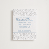 "Victorian Chic" - Letterpress Rehearsal Dinner Cards in Sky Blue by Morgan Kendall - Front