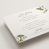 "Untied" - Letterpress Rehearsal Dinner Cards in Pistachio by Erin Hodges - Detail