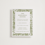 "Ethereal gardens" - Letterpress Rehearsal Dinner Cards in Pistachio by Sarah Knight - Front