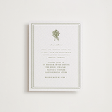 "wedding bouquet" - Letterpress Rehearsal Dinner Cards in Pistachio by Lori Wemple - Front