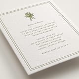 "wedding bouquet" - Letterpress Rehearsal Dinner Cards in Pistachio by Lori Wemple - Detail