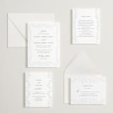 "Delicately" - Letterpress Rehearsal Dinner Cards in Smoke | Blind Deboss by Nicoletta Savod - Invitation Suite