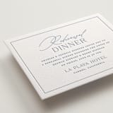 "Hummingbird Botanicals" - Letterpress Rehearsal Dinner Cards in Provincial Blue by Erin Deegan - Detail