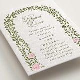 "Vintage Blooms" - Letterpress Rehearsal Dinner Cards in Pistachio by Creo Study - Detail