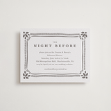 "Cosette" - Letterpress Rehearsal Dinner Cards in Graphite by Melanie Kosuge - Front