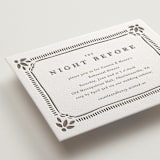 "Cosette" - Letterpress Rehearsal Dinner Cards in Graphite by Melanie Kosuge - Detail