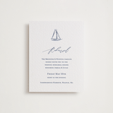 "Mariner" - Letterpress Rehearsal Dinner Cards in Indigo by Jelena Vuletic - Front