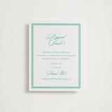 "Hartford" - Letterpress Rehearsal Dinner Cards in Shamrock by Olivia Raufman - Front