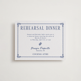 "Botanical Dream" - Letterpress Rehearsal Dinner Cards in Lapis by Sherley Ferreira - Front