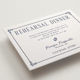 "Botanical Dream" - Letterpress Rehearsal Dinner Cards in Lapis by Sherley Ferreira - Detail