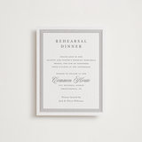 "Haverly" - Letterpress Rehearsal Dinner Cards in Graphite by Jessica Williams - Front