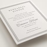 "Haverly" - Letterpress Rehearsal Dinner Cards in Graphite by Jessica Williams - Detail