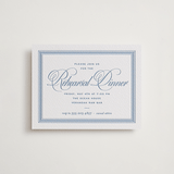 "Maison" - Letterpress Rehearsal Dinner Cards in Provincial Blue by Megan Davis - Front