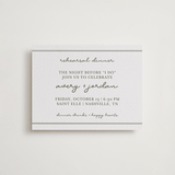 "The Verdure Suite" - Letterpress Rehearsal Dinner Cards in Moss by Brittney Jensen - Front