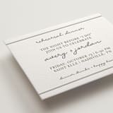 "The Verdure Suite" - Letterpress Rehearsal Dinner Cards in Moss by Brittney Jensen - Detail