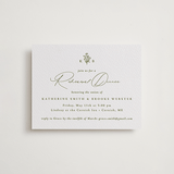 "Posy" - Letterpress Rehearsal Dinner Cards in Pistachio by Olivia Raufman - Front