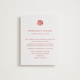"lobster" - Letterpress Rehearsal Dinner Cards in Neon Orange by Pippa Shaw - Front