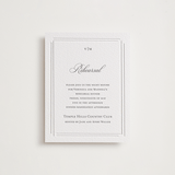 "Clarion" - Letterpress Rehearsal Dinner Cards in Gravel by Jelena Vuletic - Front