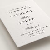 "Proper" - Letterpress Rehearsal Dinner Cards in Soft Black by Carolyn MacLaren - Detail