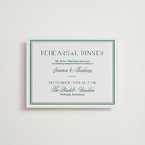 "Fresh Classic" - Letterpress Rehearsal Dinner Cards in Cucumber by letterfix - Front