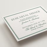 "Fresh Classic" - Letterpress Rehearsal Dinner Cards in Cucumber by letterfix - Detail