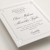 "Heirloom" - Letterpress Rehearsal Dinner Cards in Graphite by Creo Study - Detail