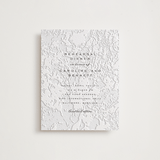"Subtle Marble" - Letterpress Rehearsal Dinner Cards in Soft Black by Erin L. Wilson - Front
