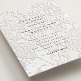 "Subtle Marble" - Letterpress Rehearsal Dinner Cards in Soft Black by Erin L. Wilson - Detail