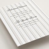 "Striped" - Letterpress Rehearsal Dinner Cards in Soft Black by Baumbirdy - Detail