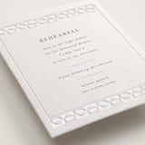 "cerchi" - Letterpress Rehearsal Dinner Cards in Stone by Vera Lim - Detail