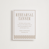 "Parker" - Letterpress Rehearsal Dinner Cards in Matte Gold by Angela Garrick - Front