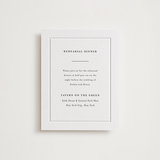 "Bespoke" - Letterpress Rehearsal Dinner Cards in Soft Black | Blind Deboss by Meggy Masters - Front