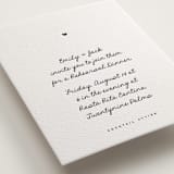 "Lover's Lantern" - Letterpress Rehearsal Dinner Cards in Soft Black by Blustery August - Detail