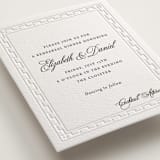 "Infinite" - Letterpress Rehearsal Dinner Cards in Soft Black by Alston Foster - Detail