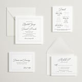 "Infinite" - Letterpress Rehearsal Dinner Cards in Soft Black | Blind Deboss by Alston Foster - Invitation Suite