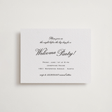 "Cornelia" - Letterpress Rehearsal Dinner Cards in Soft Black by Megan Davis - Front