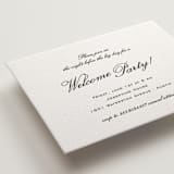 "Cornelia" - Letterpress Rehearsal Dinner Cards in Soft Black by Megan Davis - Detail