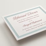 "Charm" - Letterpress Rehearsal Dinner Cards in Rosewood by Kelly Watkins - Detail