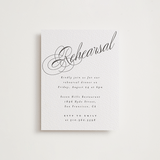"Forever" - Letterpress Rehearsal Dinner Cards in Soft Black by Hudson meet Rose - Front