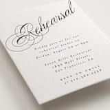 "Forever" - Letterpress Rehearsal Dinner Cards in Soft Black by Hudson meet Rose - Detail